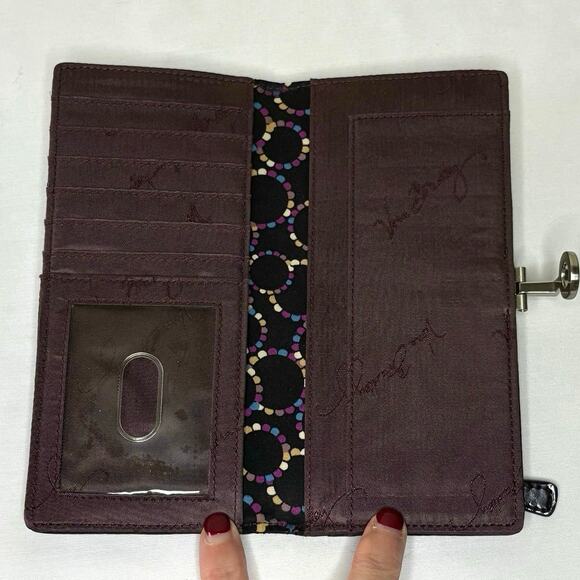 Vera Bradley Quilted Foldover Crossbody Bag & Wallet Set | Eggplant Purple - Picture 10 of 16